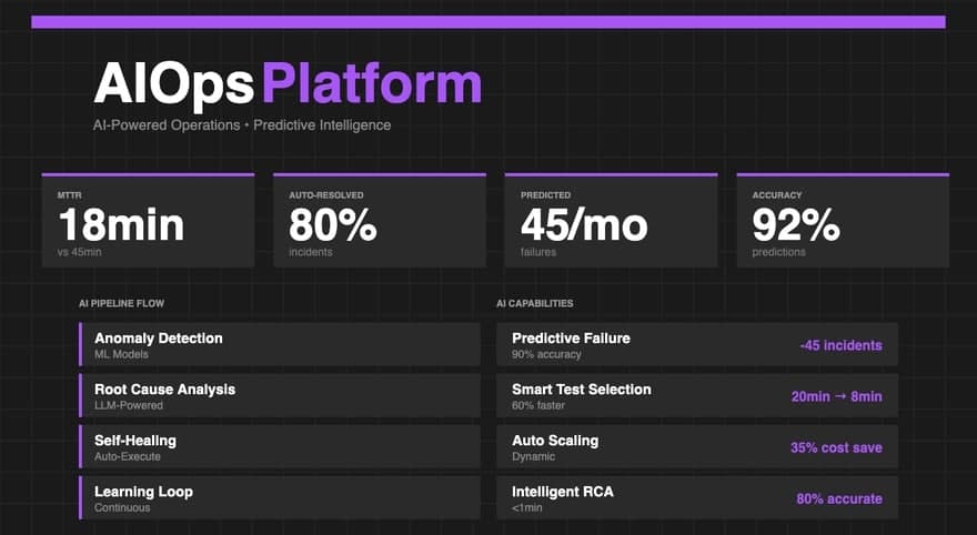 AIOps et IA dans CI/CD : prédiction de pannes, self-healing et optimisation automatique