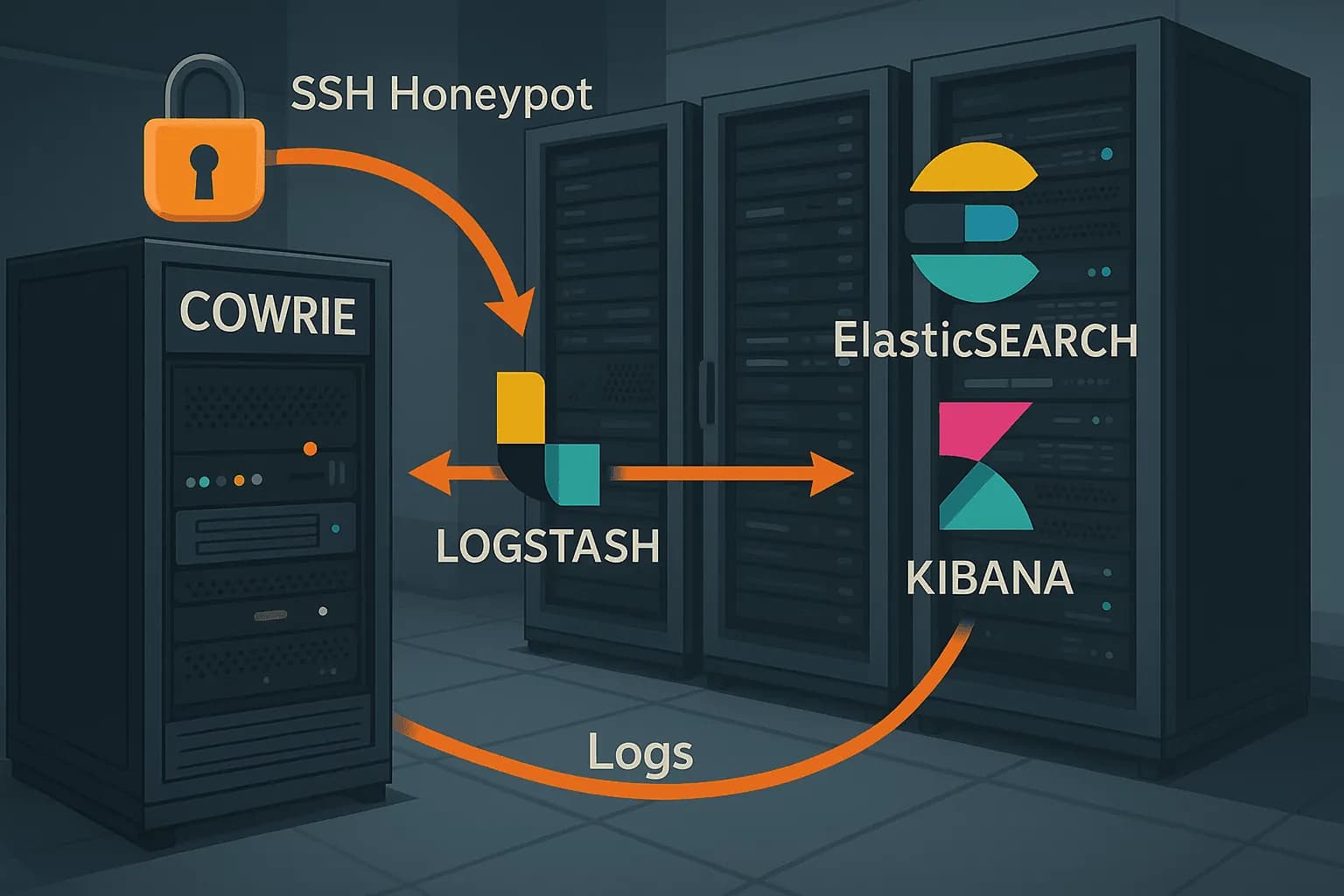 Mettre en place un honeypot SSH avancé avec Cowrie et ELK