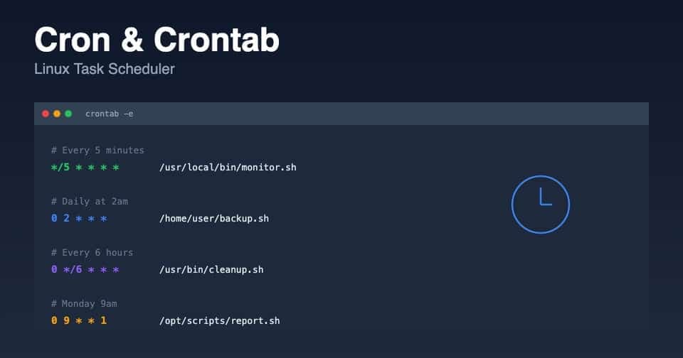 Cron et Crontab Linux 2026 : guide complet planification tâches automatiques