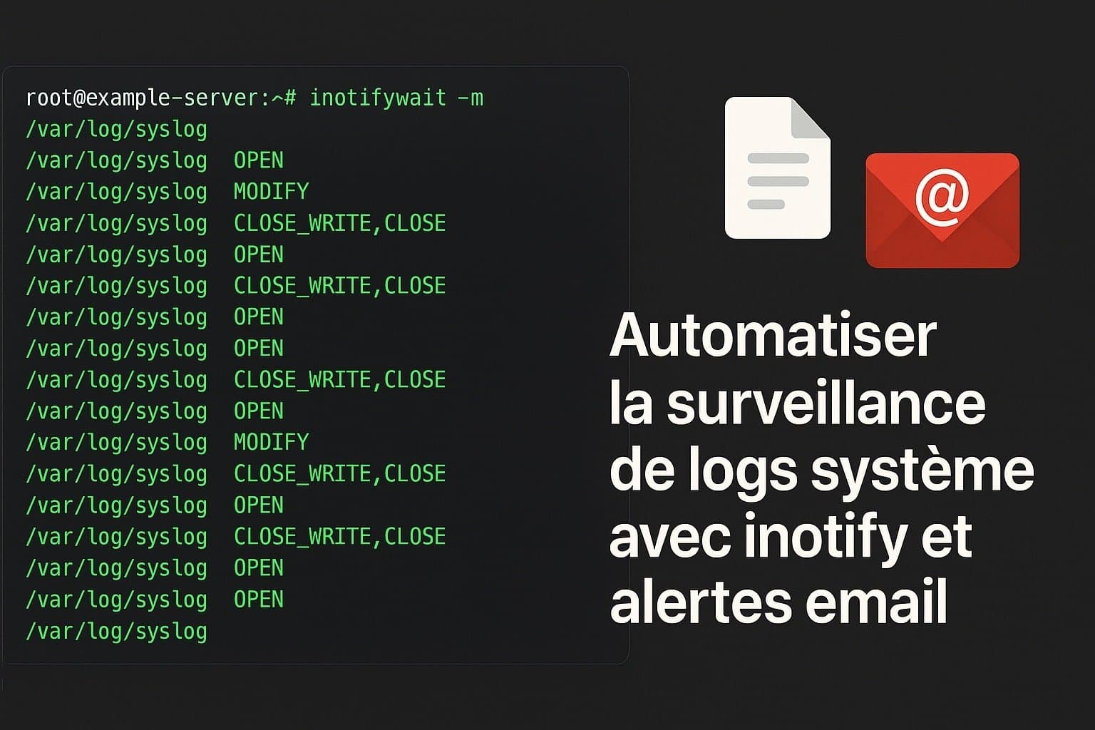 Automatiser la surveillance de fichiers avec inotify et alertes email