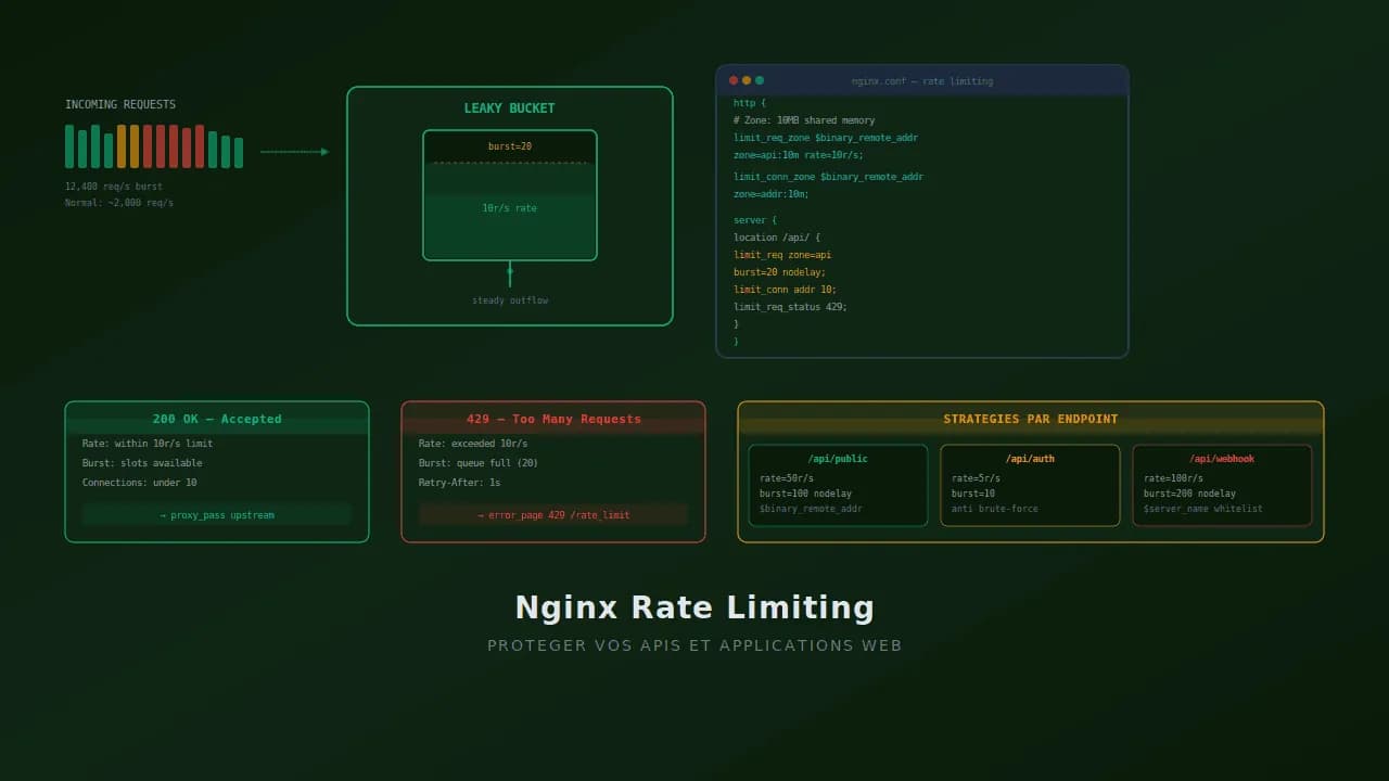 Nginx rate limiting : protéger vos APIs et applications web