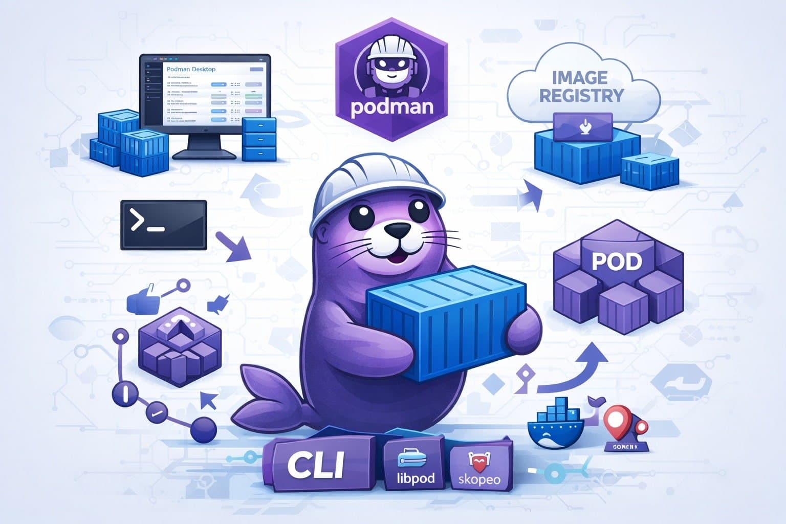 Podman 2026 : alternative Docker rootless, pods Kubernetes et containers sécurisés
