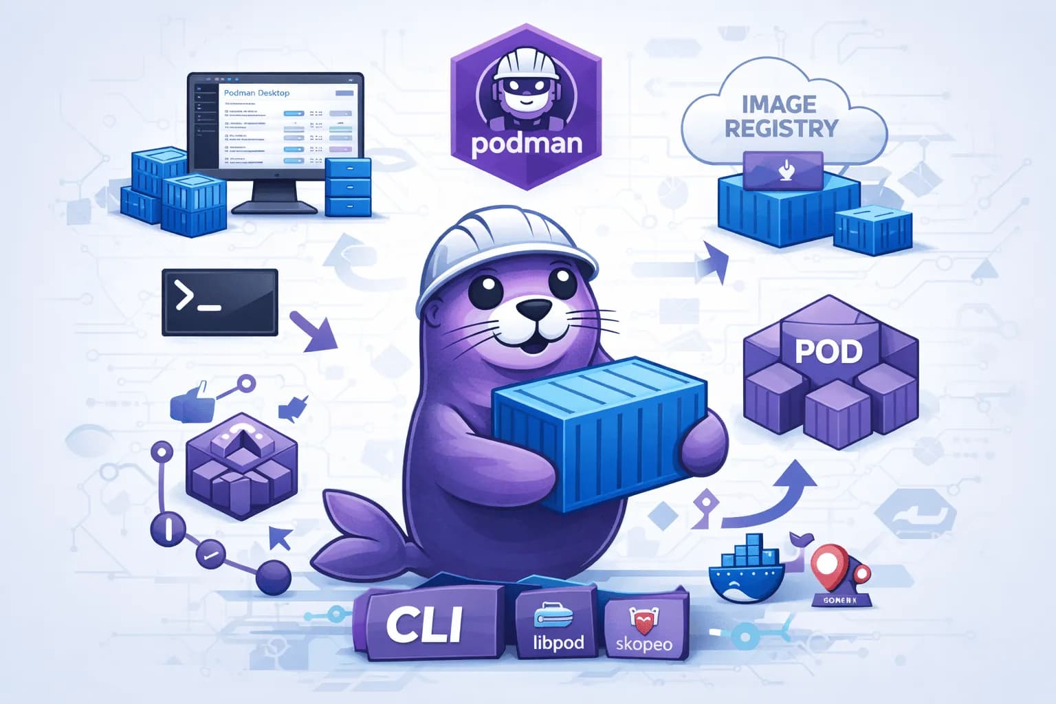 Podman 2026 : alternative Docker rootless, pods Kubernetes et containers sécurisés