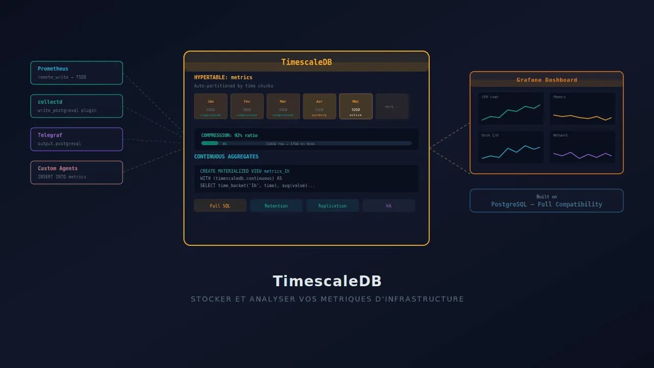 TimescaleDB : stocker et analyser vos métriques d'infrastructure