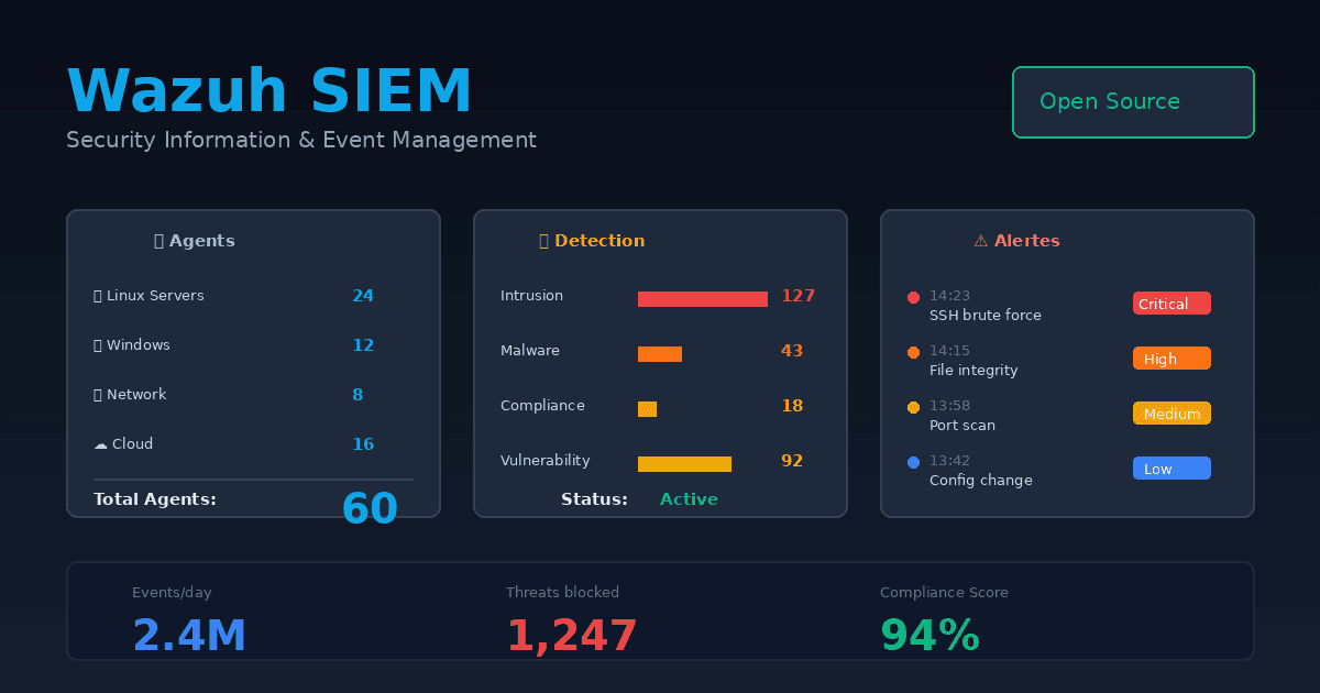 SIEM open source : déployer Wazuh pour la détection d'intrusion