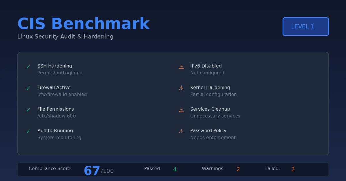 Audit de sécurité Linux : checklist CIS Benchmark étape par étape