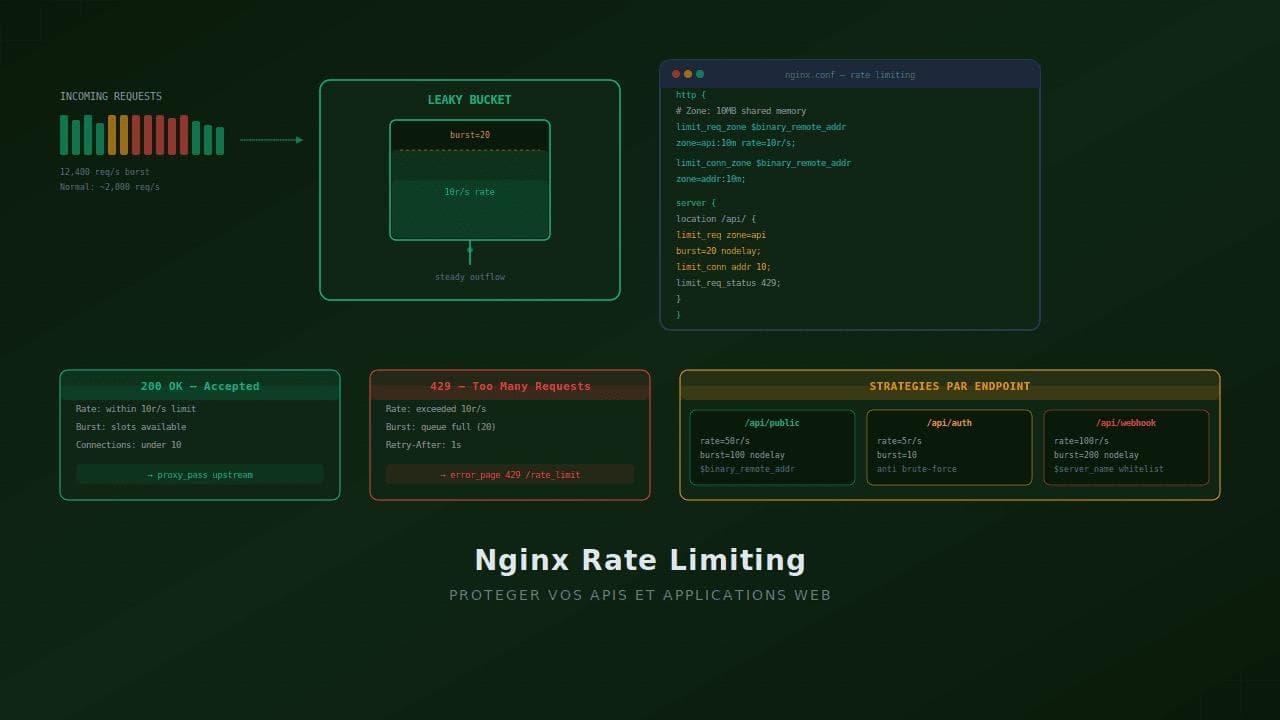 Nginx rate limiting : protéger vos APIs et applications web