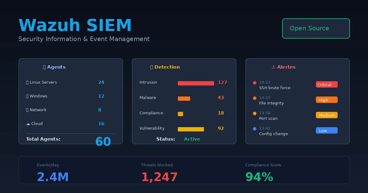 SIEM open source : déployer Wazuh pour la détection d'intrusion